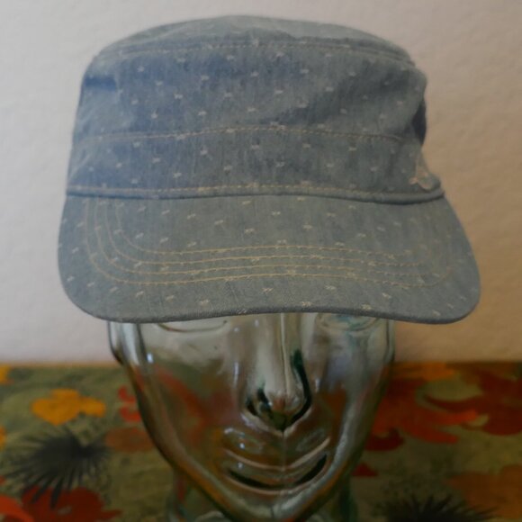 Levi's Levi Strauss & Co Signature Chambray Military Army Cadet Cap Hat Medium - Picture 2 of 14